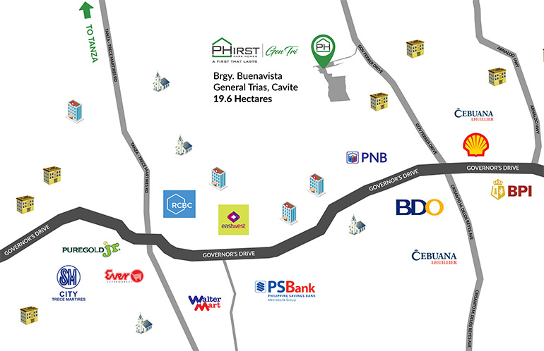 PHirst Park Homes Gen Tri House and Lot in Cavite
